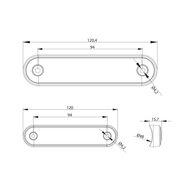 Fristom FT-073 Z LED Markeringslamp Oranje Lang