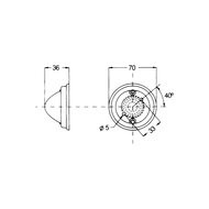 Positiel Ø70mm wit 12/24V 5W 2PF 997 023-011