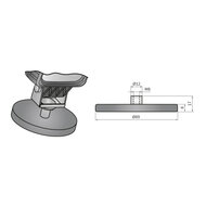 Neodymium Magneet 50KG Rubber M8 Schroefdraad