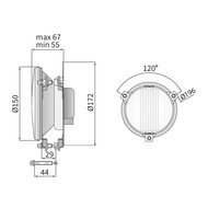 Rally Lamp Fog light Ø150mm + Xenon Lamp