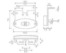 Aspöck LED Markeringslamp Flatpoint II 12V + Bevestigingsbeugel