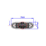 Boreman LED Markeringslamp Blauw Easy-Fit 0,5m Kabel