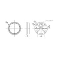 Fristom LED Markeringslamp Rond Oranje + 0,5m Kabel