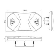 LED Zwaaibalk Magneet Rood