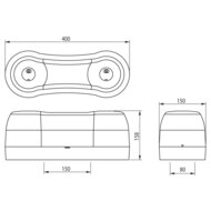 Mini Rotating Light Bar Surface Mounting