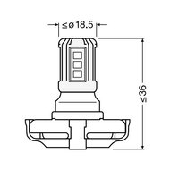 Osram PS19W LED Retrofit PG20-1 Wit 12V