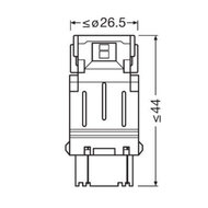 Osram P27/7W LED Retrofit Oranje 12V W2.5x16q 2 Stuks