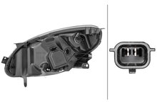Hella Koplamp Renault Twingo 07- Rechts chroom H4 | 1E7 271 510-321