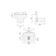 Aspöck LED Markeringslamp Flatpoint Oranje | 12V + Bevestigingsbeugel
