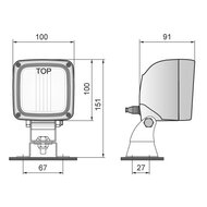 Halogen Work light LKR5-FF + AMP-Faston
