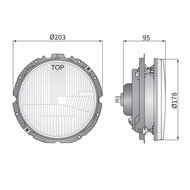 Koplamp VW Golf I, Lampglas: Ø178mm