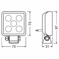 Osram Mini LED Werklamp Vierkant VX70-WD 2 stuks
