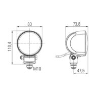 Hella LED Work Light M70 12/24V + Deutsch DT | 1G0 996 276-481