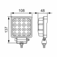 Hella S2500 LED Werklamp 12/24V 2500 LM 3M Kabel | 1GA 357 106-032