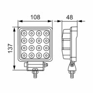 Hella S2500 LED Werklamp 12/24V 2500LM 80CM Kabel | 1GA 357 106-022