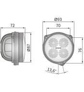 LED Werklamp Inbouw Breedstraler 1500LM + Deutsch-DT