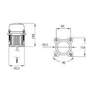 Dasteri LED Built-in High Beam Lamp 12-24V | 3-Light functions