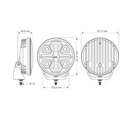 Hella LED Verstraler Blade 9" Chrome Wit/Oranje Positielicht Ref 50