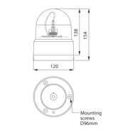 Rotating Beacon Flat Base Surface Mounting