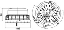 Zwaai-flitsl K-led 2 0 10-32V gr vast or 2XD 011 557-031