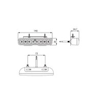 Dasteri 2x LED Flasher + 2x LED Rotating Beacon Action Set