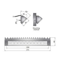 LED Werklamp CRP1 Langwerpig 2200LM + Kabel