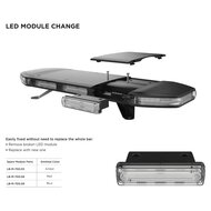 Dasteri LED Light Bar Orange 137CM + Work Light + Remote Control