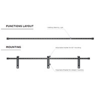 Dasteri LED Slim Strobe Bar Orange 123CM 12/24V