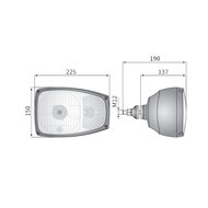 Set RGV1 Headlights Rear Mounting 12V
