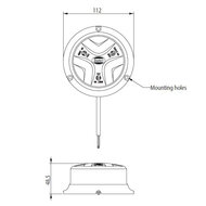 LED Zwaailamp Vlakke Montage Rood