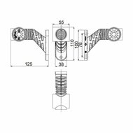 Horpol LED Breedtelamp 3-Functies Kort Links Dark Look | LD-2181/GRAPHITE