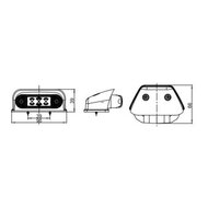 Horpol LED Top Marker Light Orange LD-233 Dark Look