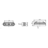 Horpol LED Markeringslamp Wit Ovaal LD-370 Dark-Look
