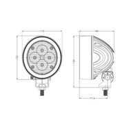 40W LED Work Light Oval 3600LM | Rotating Base