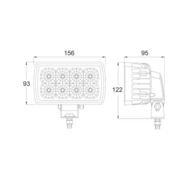 40W LED Work Light Rectangular 4000LM | Adjustable