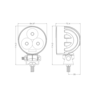 30W LED Work Light Round 3000LM | Adjustable