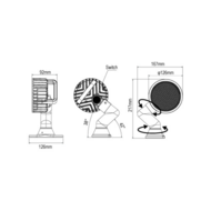 45W Adjustable LED Work Light With Arm Round | 6750LM