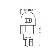 Osram W16W LED Retrofit White 12V W2.1x9.5d 2 Pieces