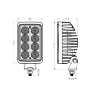 40W LED Work Light Rectangular 3600LM | Adjustable