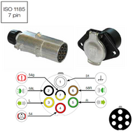24V 7-Pin Socket Aluminium Type S