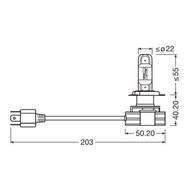 Osram H4 LED Headlamp P43t Pair 12-24 volt
