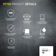 Hella VF700 LED Beacon Orange 12-24 V