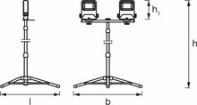 Osram 2X50W LED Worklight With Tripod