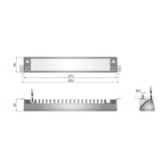 LED Manoeuvring Lamp CRP1 Rectangle 2200LM + Cable