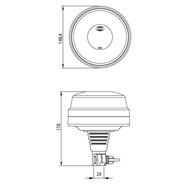 LED Beacon Orange With Tube Mount