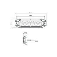 LED Warning Light Orange 12-24V | 12 LED