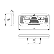 Dasteri DSL-6005TRB 5-Light Functions LED Taillight Left | Black