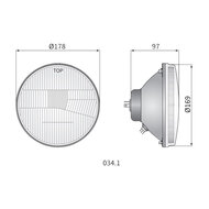 Headlight Built-in Round &Oslash;178mm H4 | Skoda 105