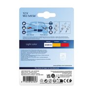 Philips LED Retrofit W5W T10 12V White W2.1x9.5d 2 Pieces