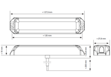 Hella BST 2.0 LED Blitzer Orange 10-30V | 2XD 018 160-001